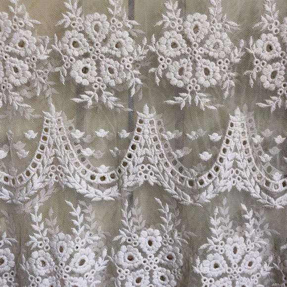 Karen Kane Sheer Embroidered Top Off White - Picture 3 of 5